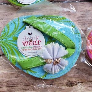 Drinkwear Flip Flop Coasters Tropical Pool Party
